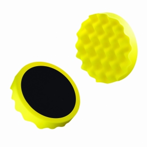 BOLL gąbka profilowana do polerowania na rzep, twardość średnio-twarda (żółta), średnica 150 mm