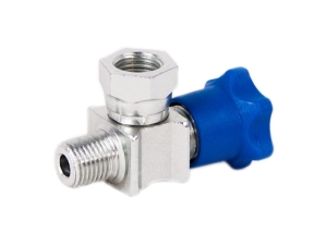 Zawór odcinający do manometru 1/4" M-F 90st.