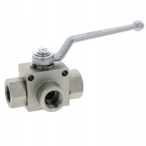 Zawór kulowy trójdrożny BK3 BSP 3/8" (gwinty wew.) 